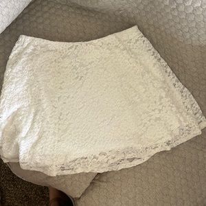 Express white lace skirt